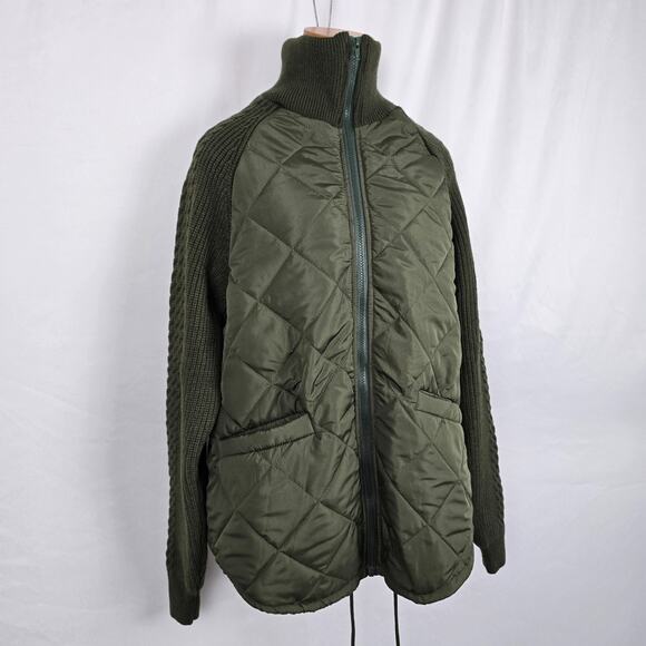 Unbranded Utility Jacket Women's Small Green Full Zip Up Pockets Quilted NWOT - Picture 5 of 16